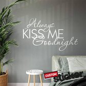 Muursticker -  Always kiss me goodnight - zwart -97,5x58 cm