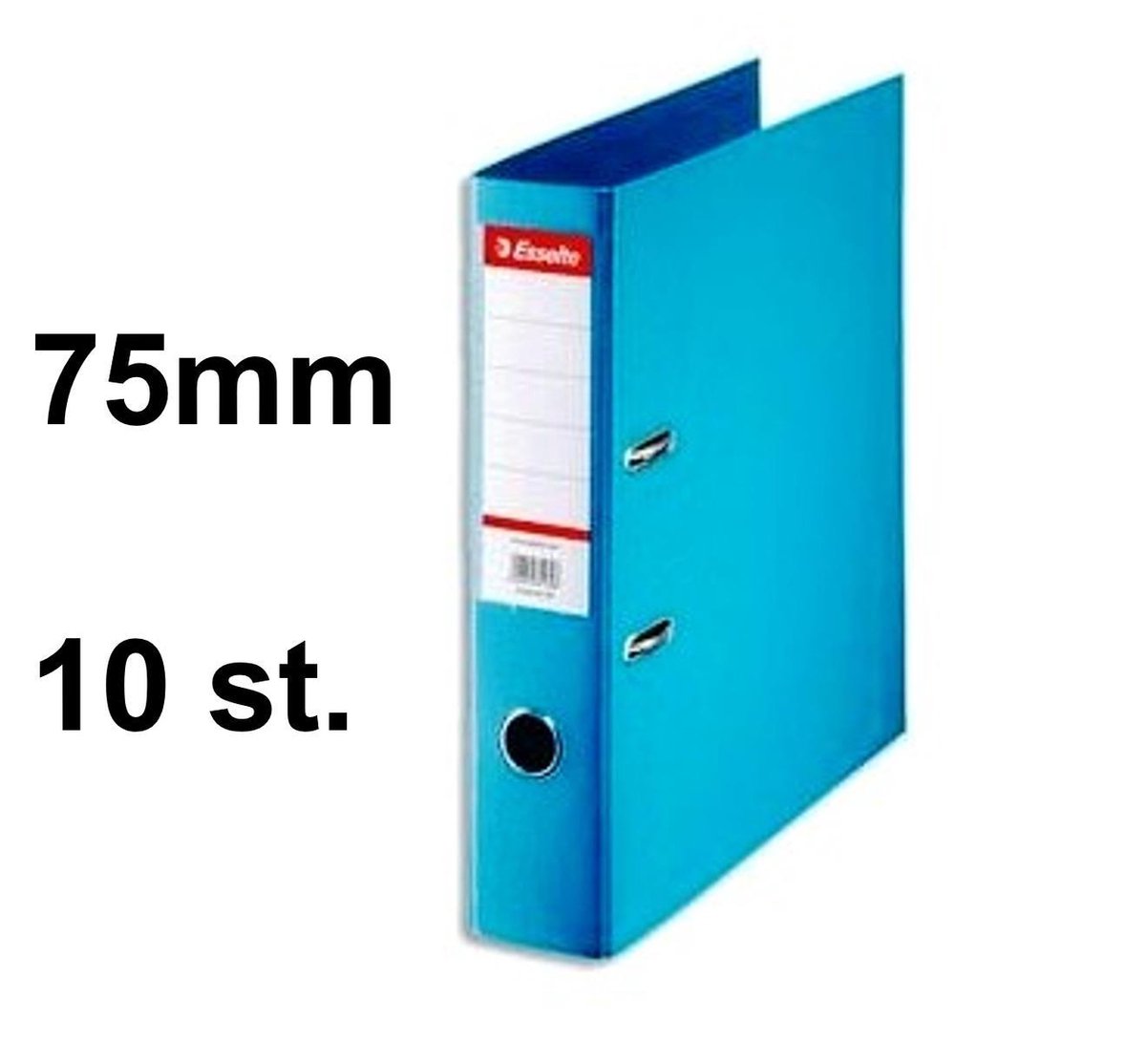 10 x Esselte Ordner Basic - rug 75mm - A4 - Lichtblauw
