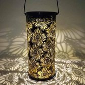 Itagala Design Solar Tafellamp & Hanglamp | Model XXL Flower | Solar Tuinverlichting met accu | 6 tot 8 uur sfeer en gemak met nachtsensor | kleur black