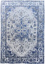 The Rug Republic Jacquard Woven ALUET Ivory/Grey/Blue 8 x 10 ft CARPET