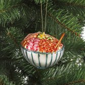 House of Seasons Sushi Kerst Ornament - L8 x B8 x H6 cm - Oranje