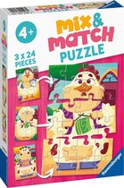 Ravensburger Mix & Match puzzel Mijn boerderijvrienden - Legpuzzel - 3x24 stukjes