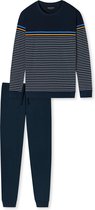 Schiesser  Mannen Pyjamaset - Royalblauw - Maat XL