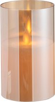 J-Line Ledlamp Blinkend Glas Goud Small Set van 2 stuks