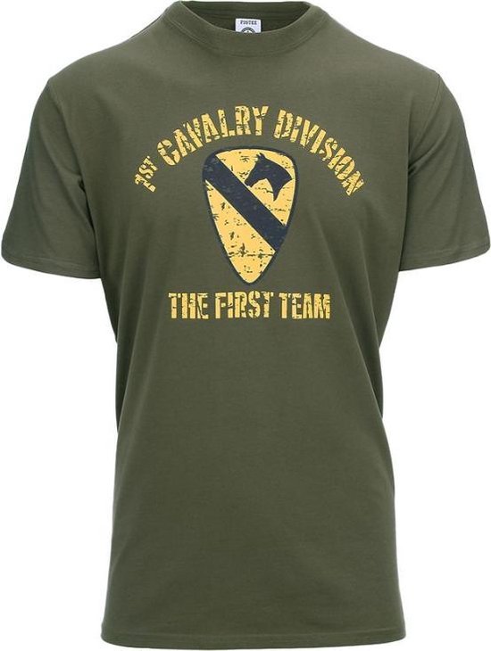 T-shirt Fostex 1st Cavalry Division vert