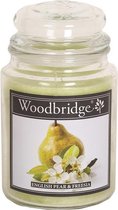 Woodbridge English Pear & Freesia 565g Large Candle met 2 lonten