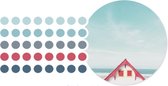 Strandhut Stippen Washi Tape Stickers | Leuke To Do Dots | Bullet Points | Rood Blauw Grijs Wit | Takenlijstjes Maken | Organizing | Organiseren| Taken lijst Maken | Planning | Pla