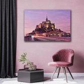 KEK Original - Cities Mont Sant Michel - wanddecoratie - 150 x 100 cm - muurdecoratie - Dibond 3mm -  schilderij