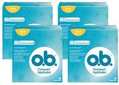 O.b. Compact Applicator Normal Tampons Multi Pack - 4 x 16 Stuks