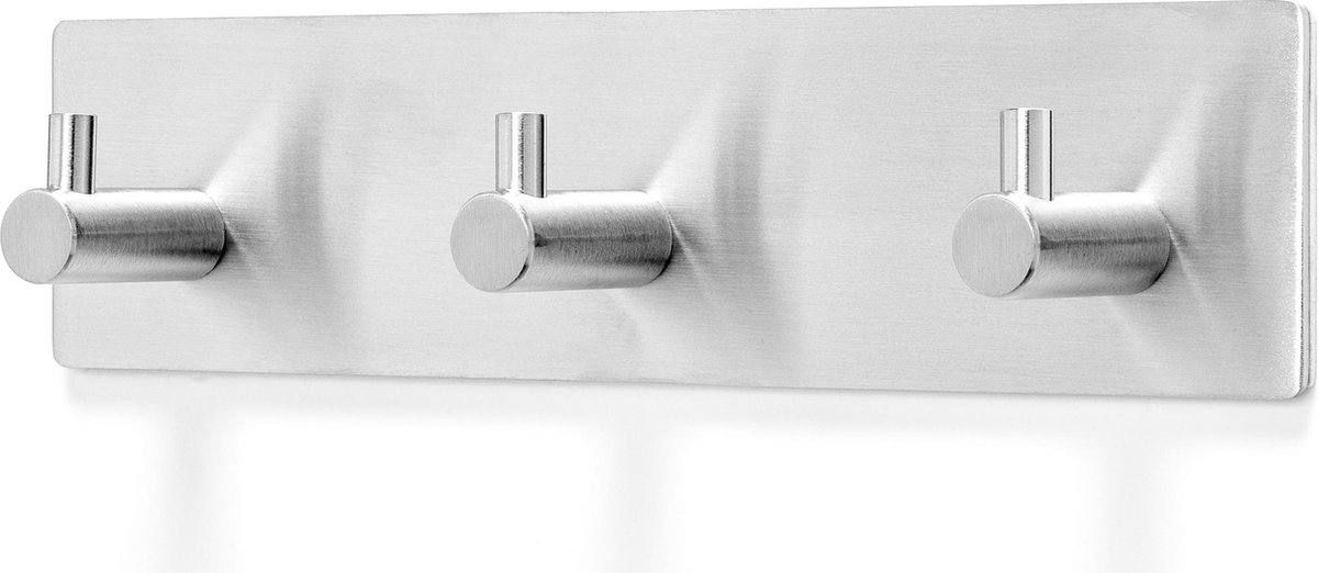 Handdoekhaakjes zelfklevend 3 in 1 -  Handdoekhouder Zilver - Plakhaakjes Badkamer & keuken - Wandhaken