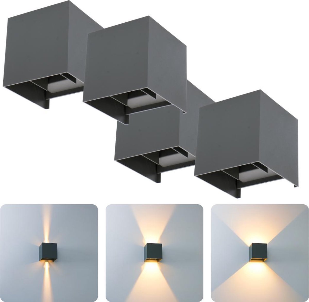 Philips Python buitenlamp antraciet 4.000K sensor
