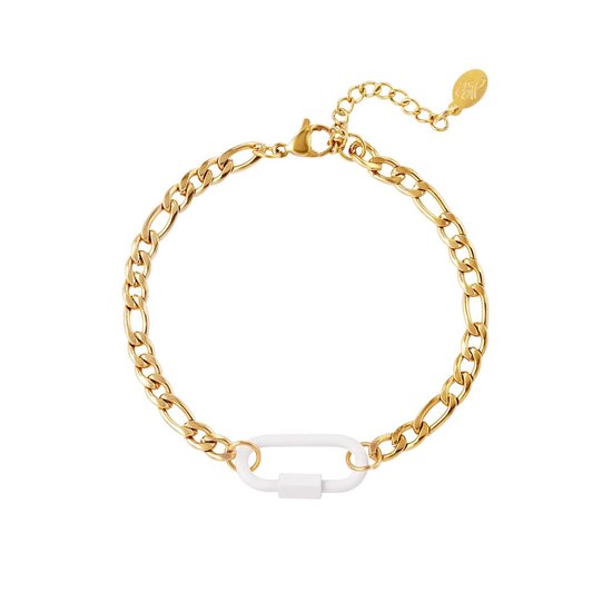 Bracelet cadenas coloré - Yehwang - Bracelets à maillons - Taille unique -  Or/ Wit | bol