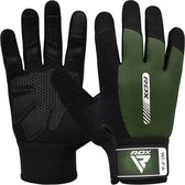 RDX Sports Fitness Handschoenen W1 - Full Finger Groen - XL