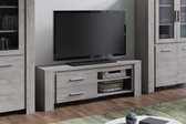 WOONENZO Adita - Tv-meubel- Tv kast- Grijs-Ribbedoak-Landelijk-150cm