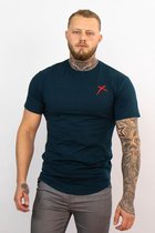 REJECTED CLOTHING - T-Shirt - Donker Blauw - Slim Fit - Maat XL