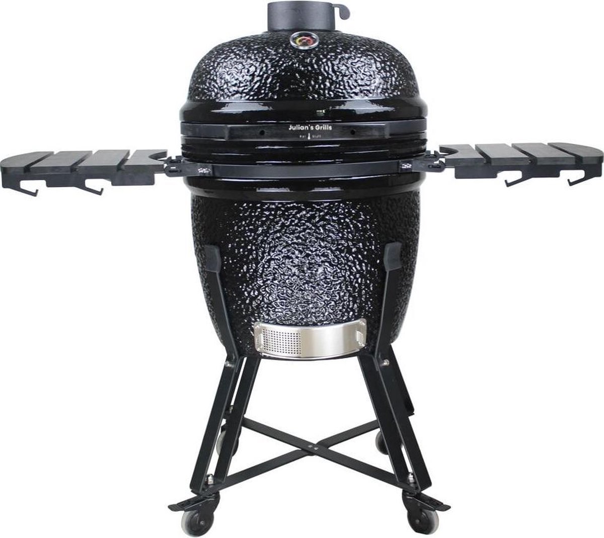 Julian's Grills Kamado - 21 inch - keramische barbecue -Inclusief zijtafels - Zwart