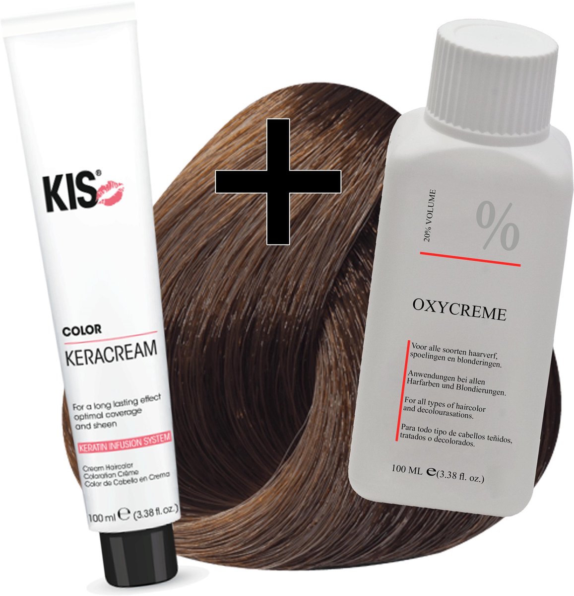 KIS haarverfset - 6G Donker goudblond - haarverf & waterstofperoxide