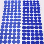 99x Zelfklevende Klittenband Stickers - Blauw - 10 mm - Klitten Band Stickers - Geschikt voor Textiel - Voor Knutselen - Dubbelzijdige Stickers - Dubbelzijdige klittenband