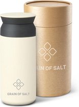 Grain of Salt® Premium Thermosfles / Isoleerfles - 350ml - RVS - Wit / Crème