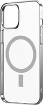 iPhone 12 Pro Max - Hoesje met MagSafe – Qi Wireless - Apple Oplader - Kleur Zilver