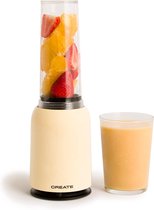 CREATE MOI SLIM Draagbare glazen blender - sappen, shakes of smoothies - 400ml - Geel