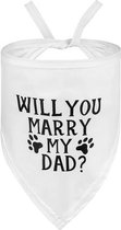 Honden bandana Will You Marry my Dad - hond - bandana - huwelijk - aanzoek - trouwartikelen