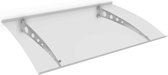 Schulte deurluifel Sunny 2, 140x90 cm, getoogd helder Polycarbonaat en zilver-edelstaal, voordak V1110-20-40