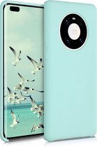 kwmobile telefoonhoesje voor Huawei Mate 40 Pro - Hoesje met siliconen coating - Smartphone case in mat mintgroen