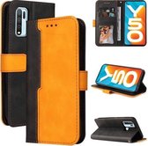 Voor vivo Y50/Y30 Global Business Stitching-Color Horizontale Flip PU lederen tas met houder & kaartsleuven & fotolijst (oranje)