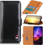 3-kleuren parel textuur magnetische gesp horizontale flip PU lederen tas met kaartsleuven & portemonnee & houder voor nokia C10 / C20 (zwart)