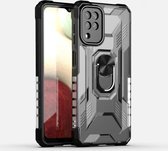 Voor Samsung Galaxy M12 PC + TPU schokbestendige beschermhoes met metalen ringhouder (zwart)