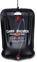 Camping Douche Tas-Water Zakken -Zonne-energie Draagbare -Vouwen WandelenKlimmen Apparatuur Douchekop - Schakelbaar- 20L  zwart