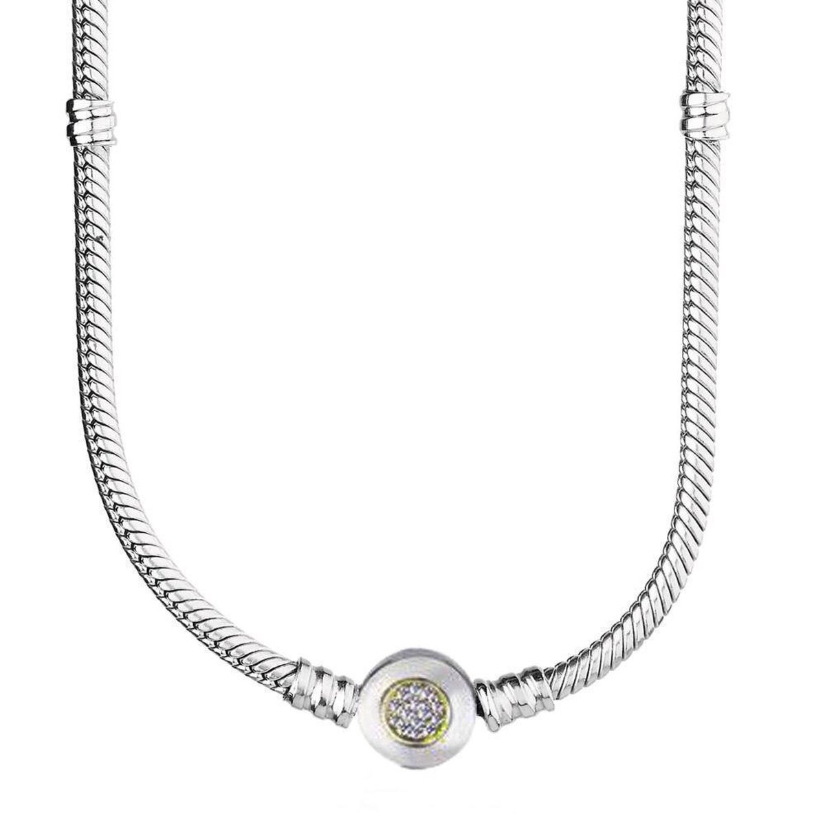 Fler® | Halsketting 925 Sterling Zilver | 925 Sterling Zilver Halsketting | geschikt voor alle populaire bedelcollecties | lengte 50 cm | Valentijnsdag kado | Kerstcadeau
