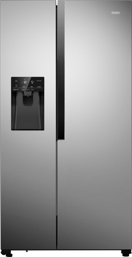 Koelkast: ETNA AKV778IRVS - Amerikaanse koelkast - RVS - Water- en ijsdispenser, van het merk ETNA