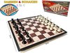 Afbeelding van het spelletje Schaken en dammen 2in1 pakket schaakbord- dambord - Magnetisch Schaakset - Chess Set - Opklapbaar - 36x36 CM