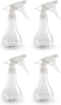 5x stuks waterverstuivers/spuitflessen 250 ml wit - Plantenspuiten/schoonmaakspuiten