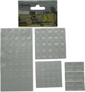 2x pakjes siliconen stootdoppen / stootdruppels 106 stuks assorti - Tafel / deur beschermers / geluidsdempers