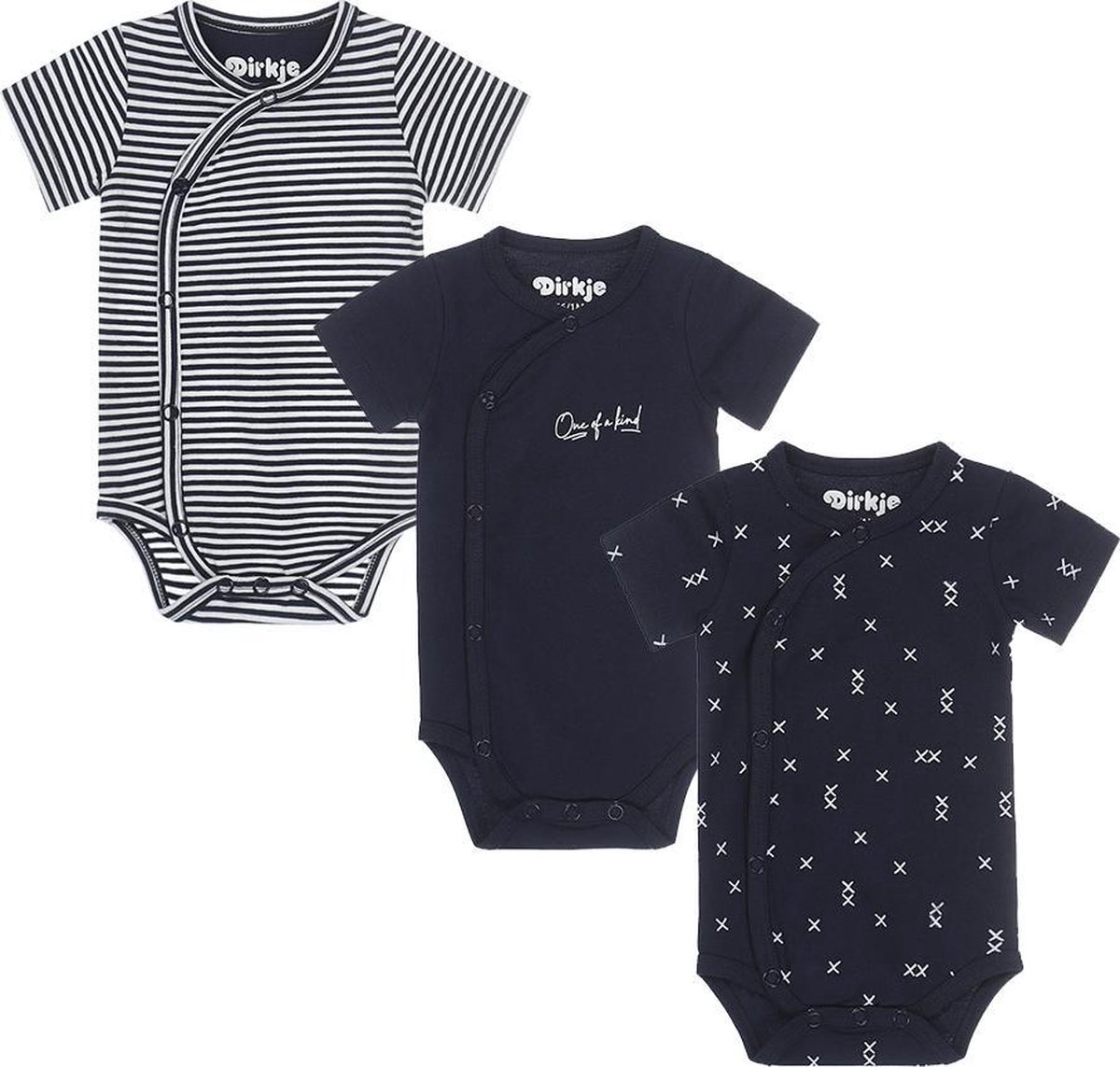 Dirkje Baby Jongens 3 Pack Rompertje - Maat 50/56