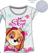 Paw Patrol Skye t-shirt - grijs - Maat 128 / 8 jaar