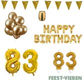 83 jaar Verjaardag Versiering Pakket Goud