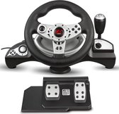 Bol.com Gaming racestuur 270 ° stuurbereik versnellingspook gas- en rempedaaltrillingen 8 in 1 stuur Compatibel met PS4 / PS3 / ... aanbieding