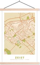 Porte-affiche incl. Affiche 60x90 cm - Affiche scolaire - Carte - Zeist - Vintage - Affiche textile - Lattes vierges
