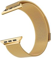 Geschikt Voor Apple Watch Bandje Series 1/2/3/4/5/6/SE 38/40 mm Horloge Bandje - iWatch Milanees Watchband Polsband Luxe Milanese Loop - Goud Roestvrij staal - Horlogeband Magneet