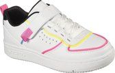 Skechers Court Squad-Color Remix Meisjes Sneakers - White - Maat 30