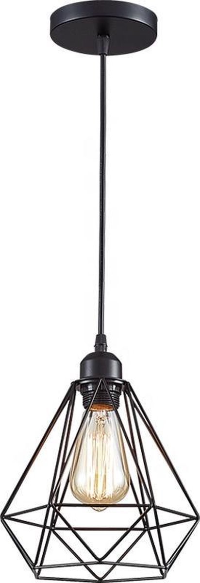 RiMa7 - Hanglamp - incl Moderne LEDlamp E27 A++ - Industrieel - Zwart
