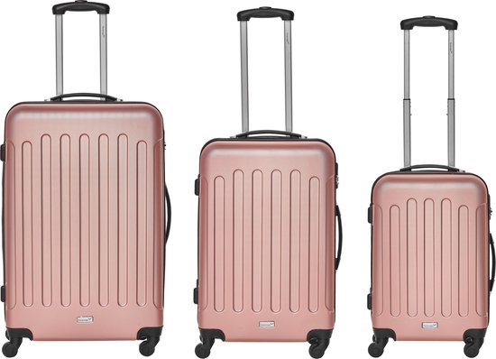 Packenger Set valise 3 pièces "Travelstar" couverture rigide (M, L & XL) -  ABS - 4... | bol