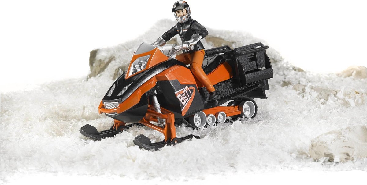 Bruder bworld Sneeuwscooter met bestuurder en accessoires thumbnail 6