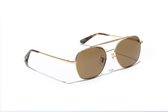 Mercury - Hoogglans Gouden Aviator - Hazel II - Bruine Lenzen - Gepolariseerd & UV400 - 2 Jaar Garantie