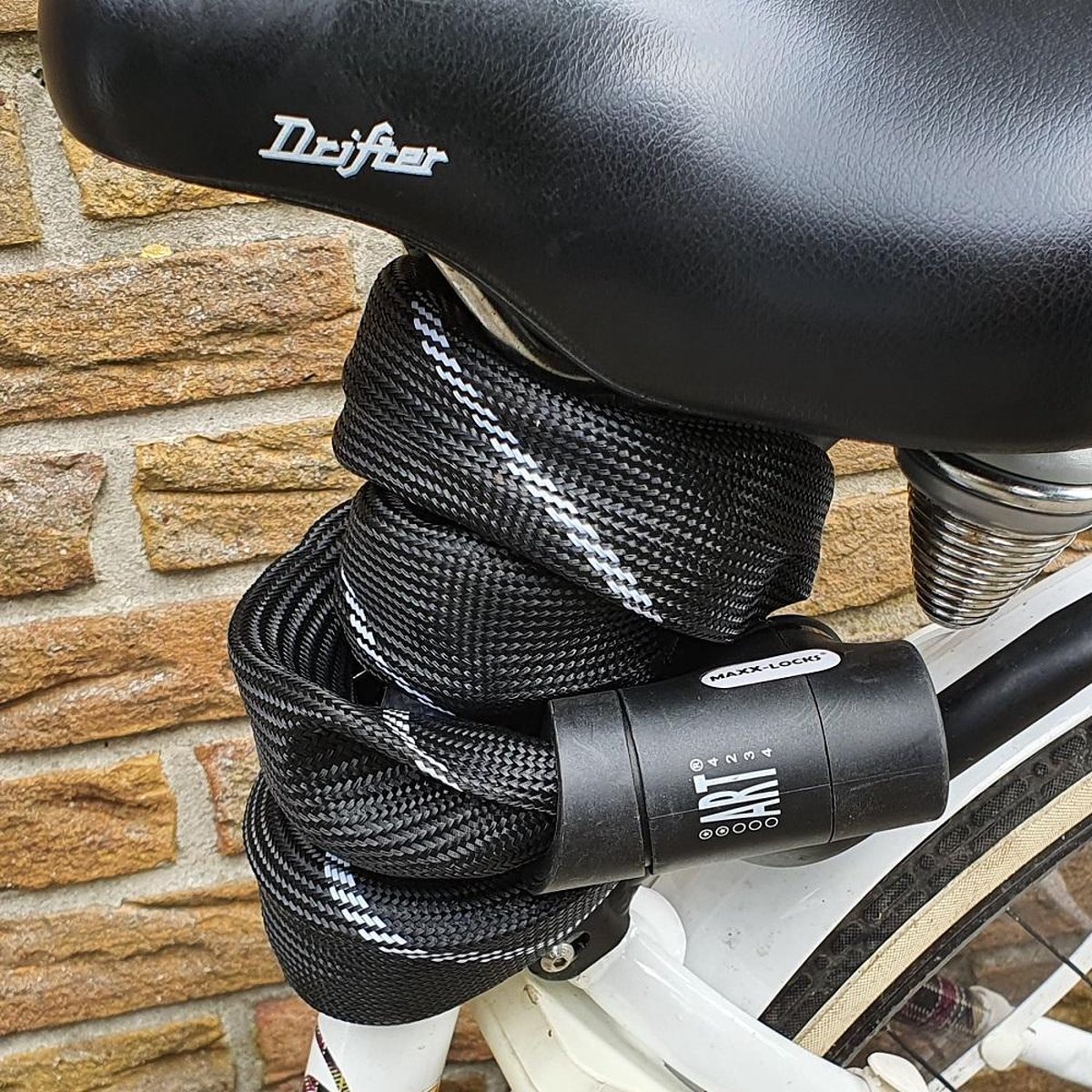 Twizel Fahrradschloss ART 2 – 110 Cm Kette, Versicherungstauglich Für E-Bike & Citybike