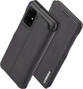 Luxe Telefoonhoesje voor Samsung Galaxy A71 | Hoogwaardig Leren Bookcase | Luxe Uitstraling | Flip Case | Portemonnee | Zwart